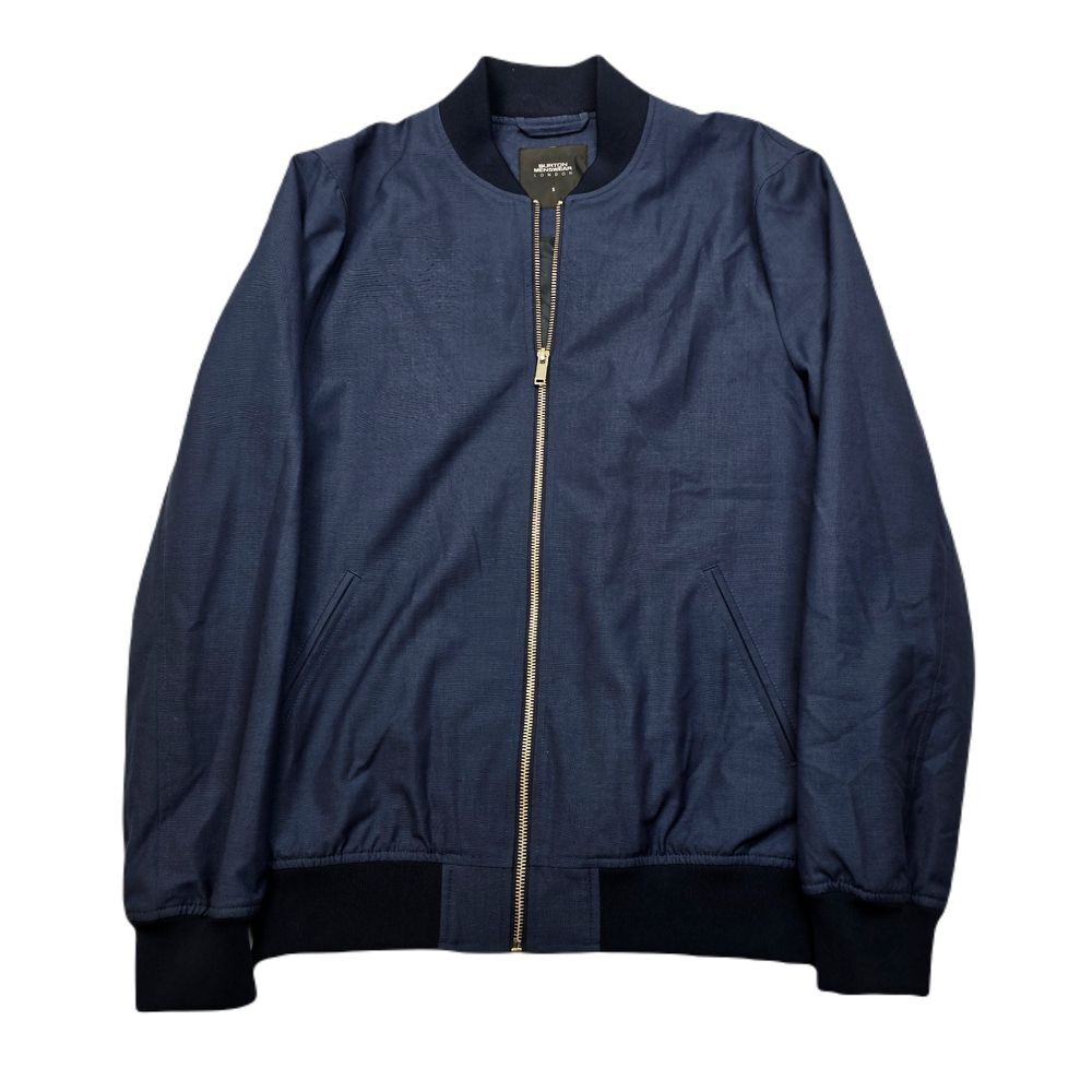 Burton Bomber Jacket Mens Small Navy Blue Lightweight‎ Windbreaker Bi-Swing